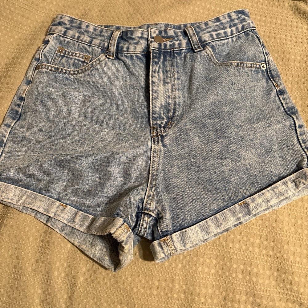 SHEIN Blue Jean Shorts High-Waisted Relaxed Fit